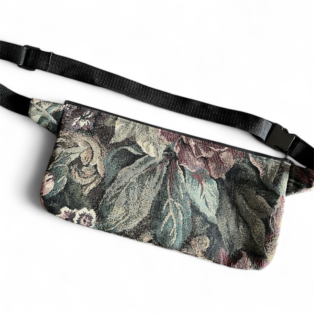 Floral Tapestry Belt Bag Fanny Pack Vintage Grandmacore - Picture 2 of 3